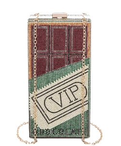 VIP Crystal Pave Clutch 118-6627 GREEN